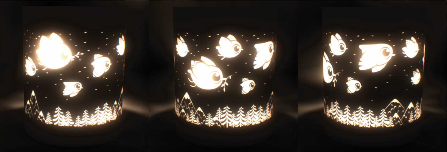 cut out the darkness lantern design flying birds